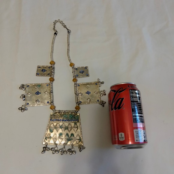 Iris Apfel & Bajalia Silver Multi Pendant Statement Necklace - Picture 8 of 16